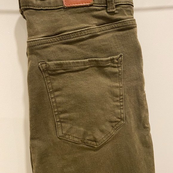 Zara skinny army green jean - size 40 - Picture 1 of 6